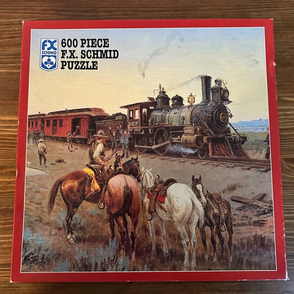 Complete Vintage Train Cowboys Puzzle